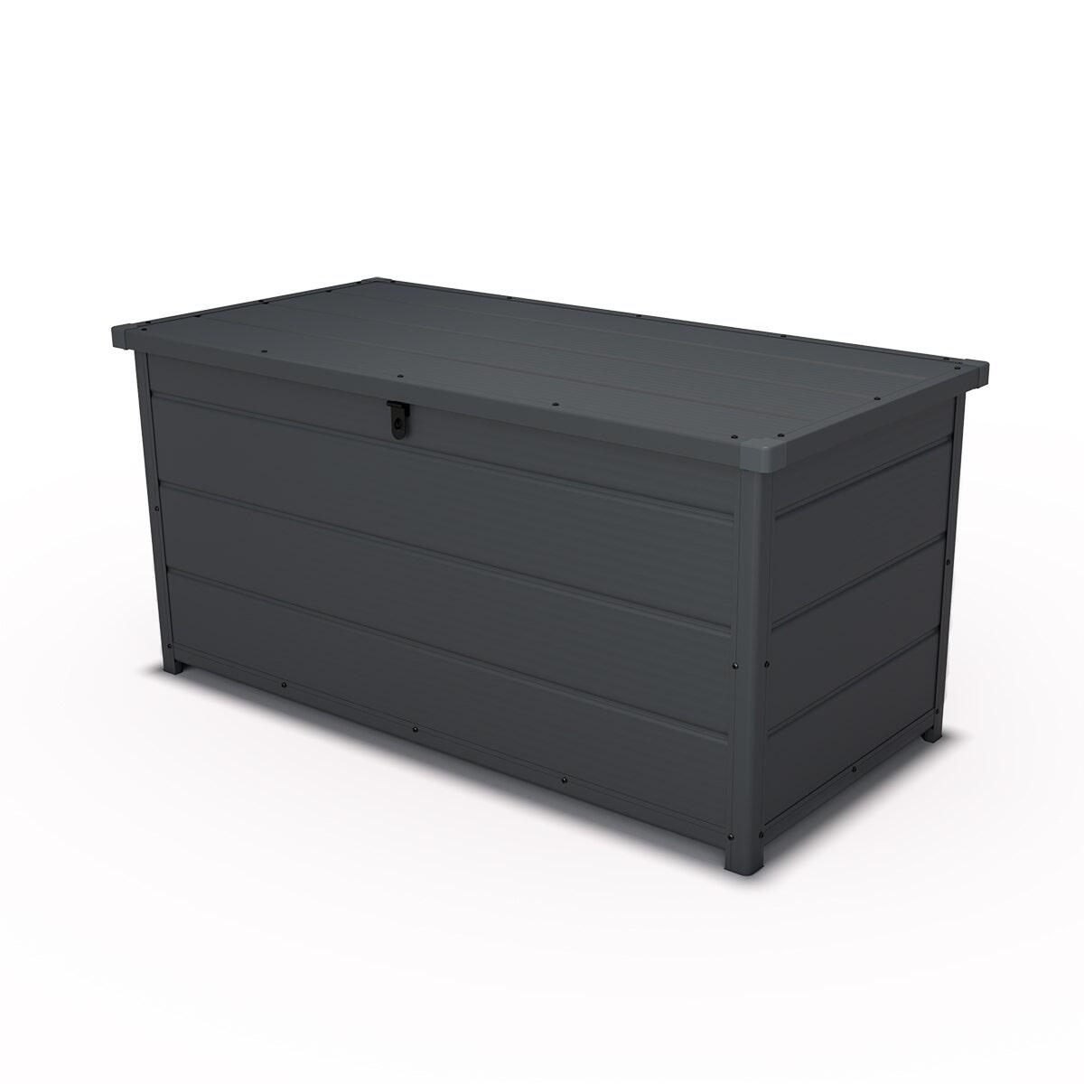 Coffre de jardin 465 L en résine anthracite 2/4