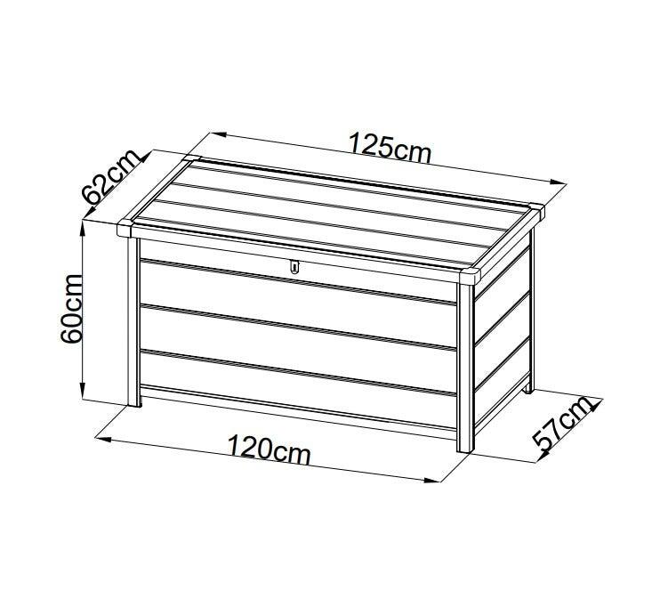 Coffre de jardin 465 L en résine anthracite 4/4