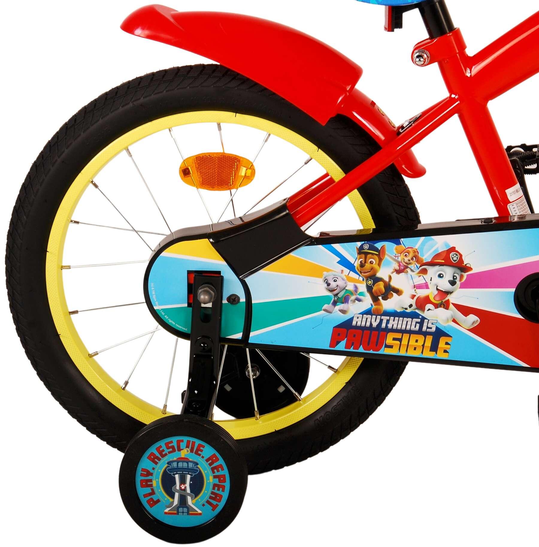 Paw Patrol Kinderfiets - Jongens - 16 inch - Rood en Blauw 4/7
