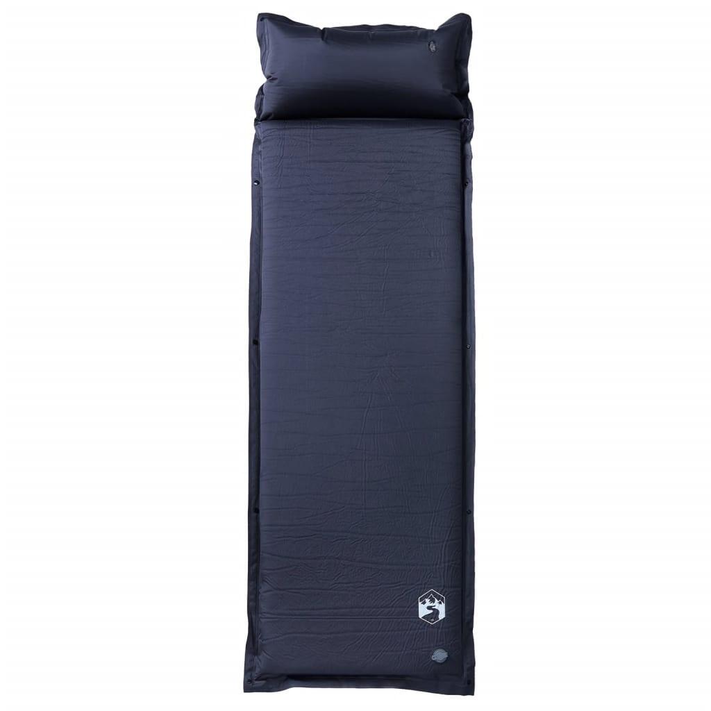 Matelas de Camping Auto-gonflant VidaXL avec Oreiller - Gris 2/4