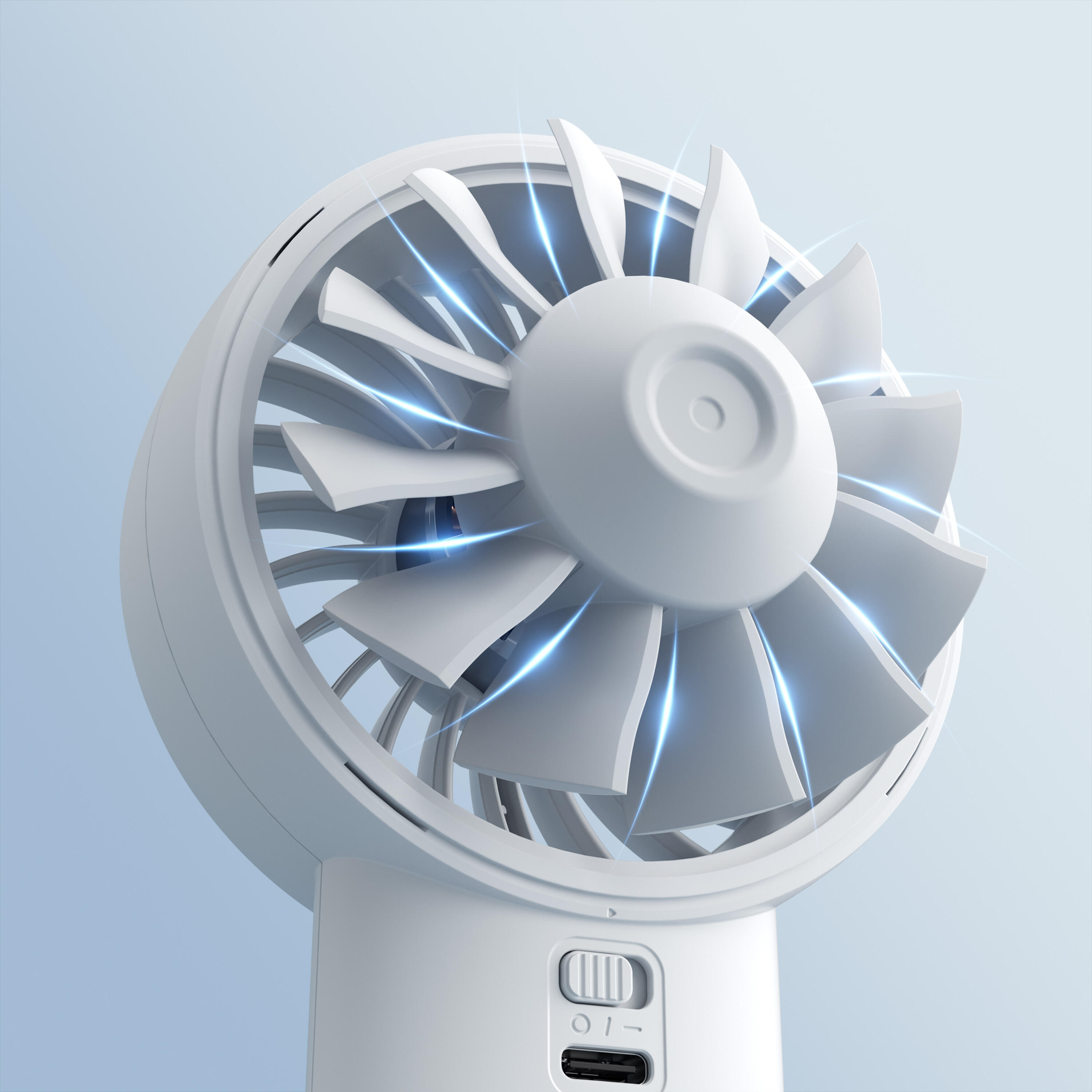 Jisulife ventilador portátil de mano Life 4 3600 mAh, blanco 4/5