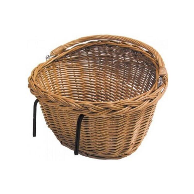 Panier à Vélo Élégant en Rotin - 33 Litres Marron