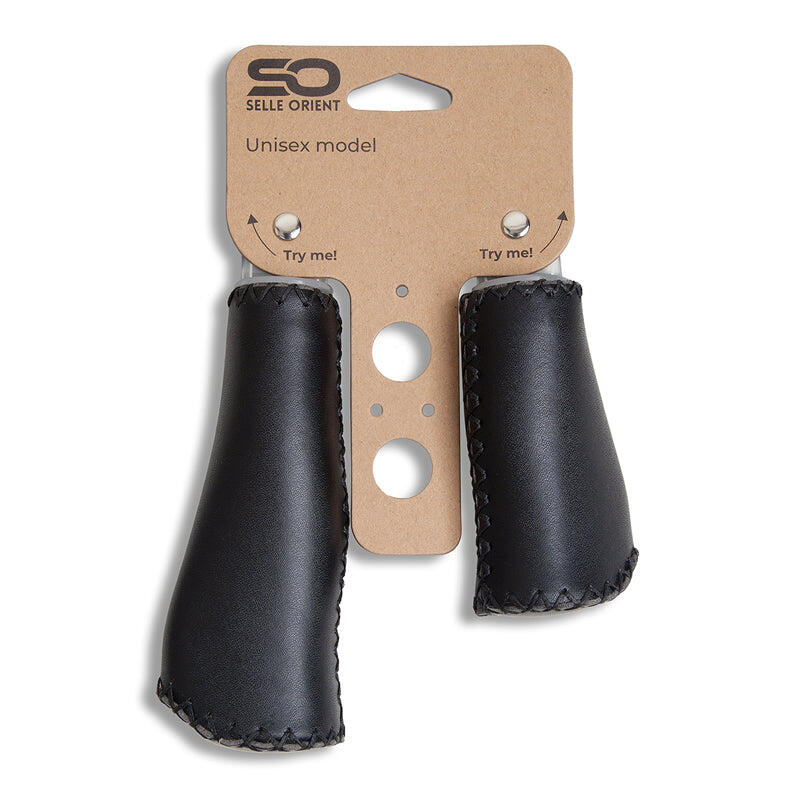 SELLE ORIENT Selle Orient Fiets Handvatten - Microvezel Leer - Schakelversnelling - Zwart