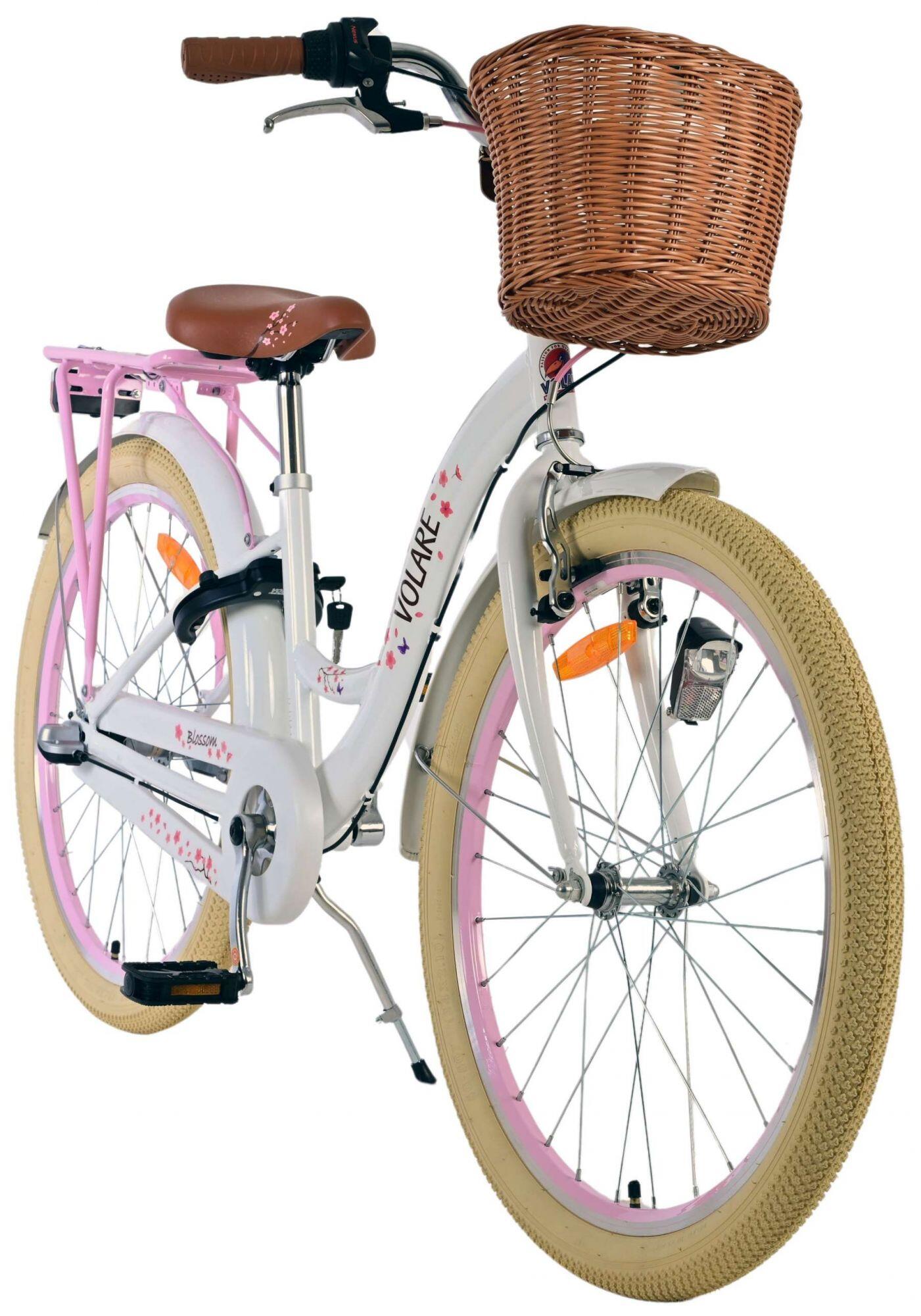 VOLARE BICYCLES Blossom 3-speed 24-inch jeugdfiets, wit 6/7