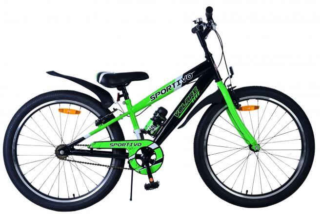 VOLARE BICYCLES Volare Sportivo Kinderfiets - Jongens - 24 Inch - Zwart en Groen