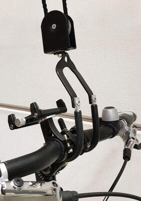 Superlifter Fahrradhub 57 kg Stahl Schwarz 11-teilig - Platzsparend