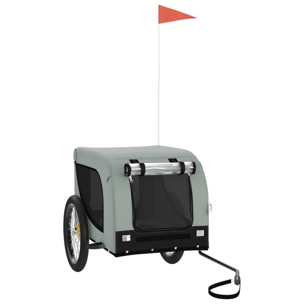 Przyczepka rowerowa vidaXL dla zwierząt 45 kg szara