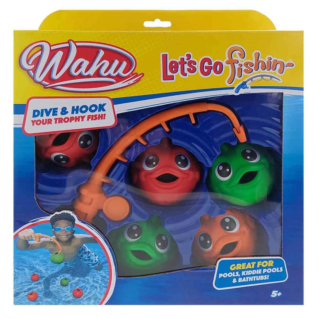 WAHU Wahu Let's Go Fishin XXL Fishing Game 5 Fish + Rod