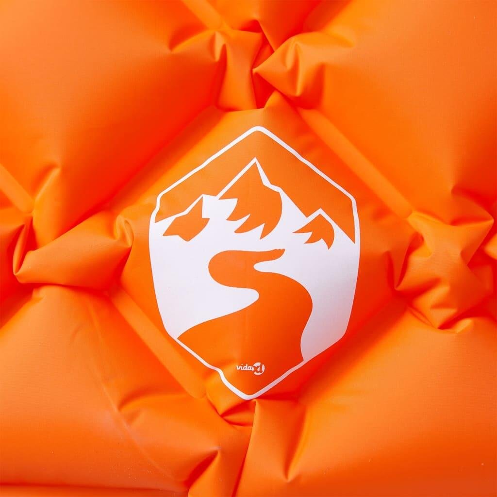 Matelas de Camping Gonflable VidaXL avec Oreiller - 1 Personne - Orange 3/4
