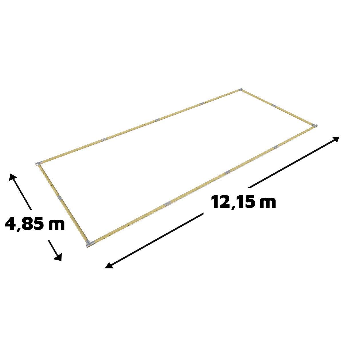 Terrain de pétanque boulodrome en kit 12,15 m x 4,85 m 5/7