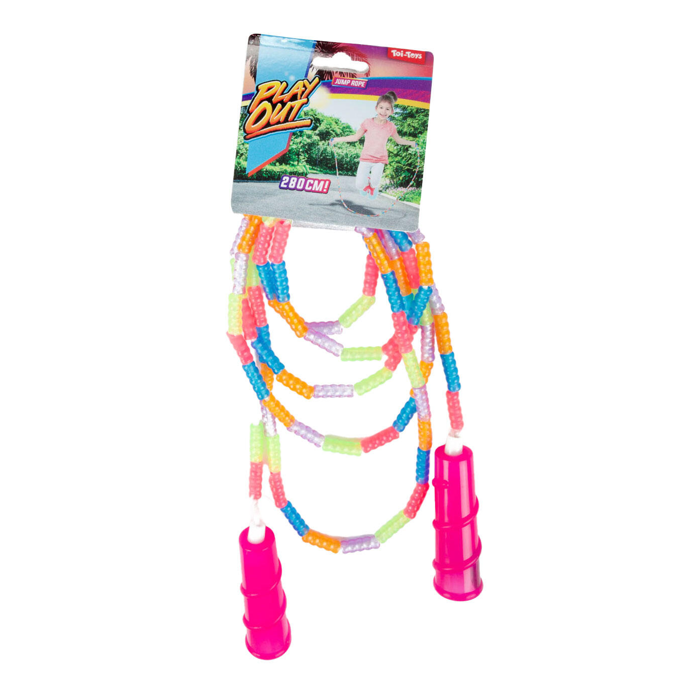 TOI-TOYS Toi-Toys 280 cm Sprungseil mit bunten Perlen