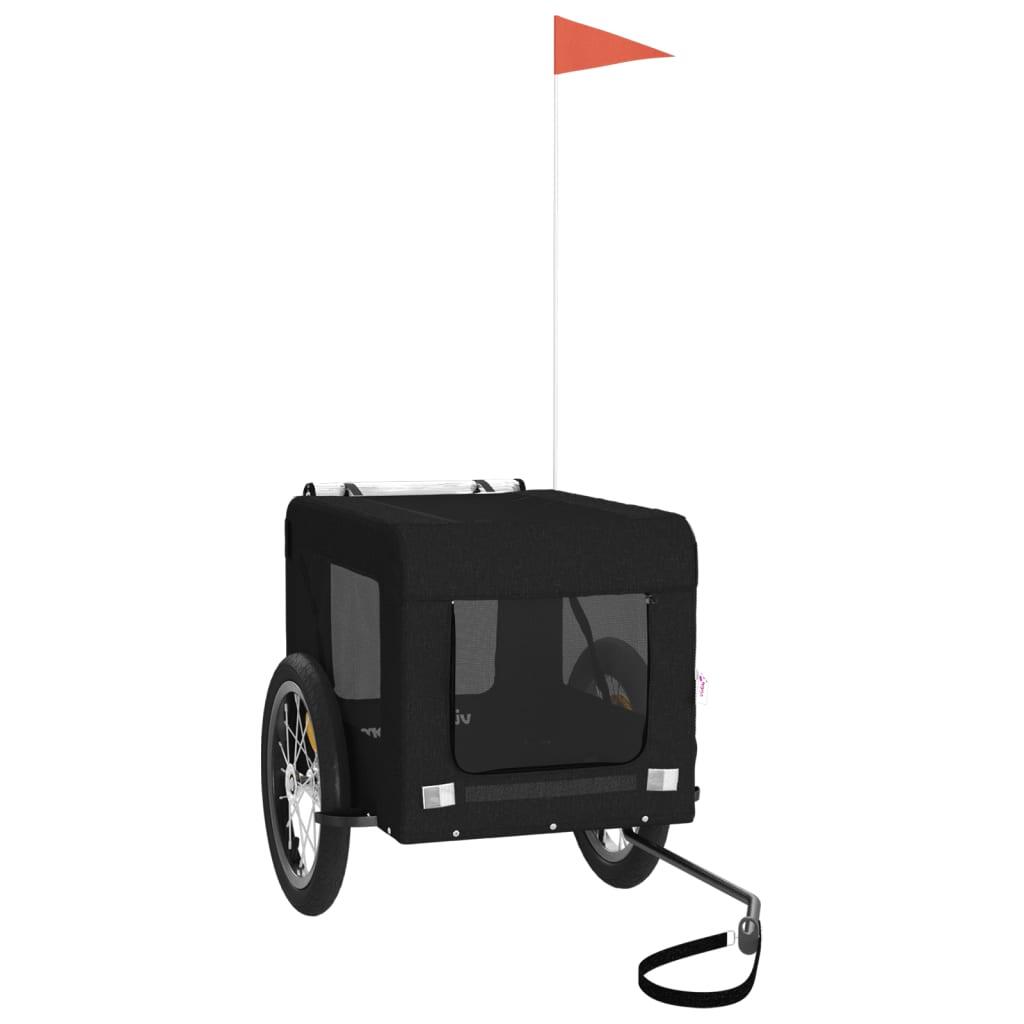 Remorque à vélo pour chiens VidaXL - Tissu Oxford et fer - Noir 2/4