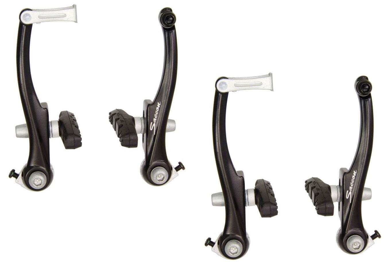 SACCON Saccon V-brake set voor en achter in zwart aluminium