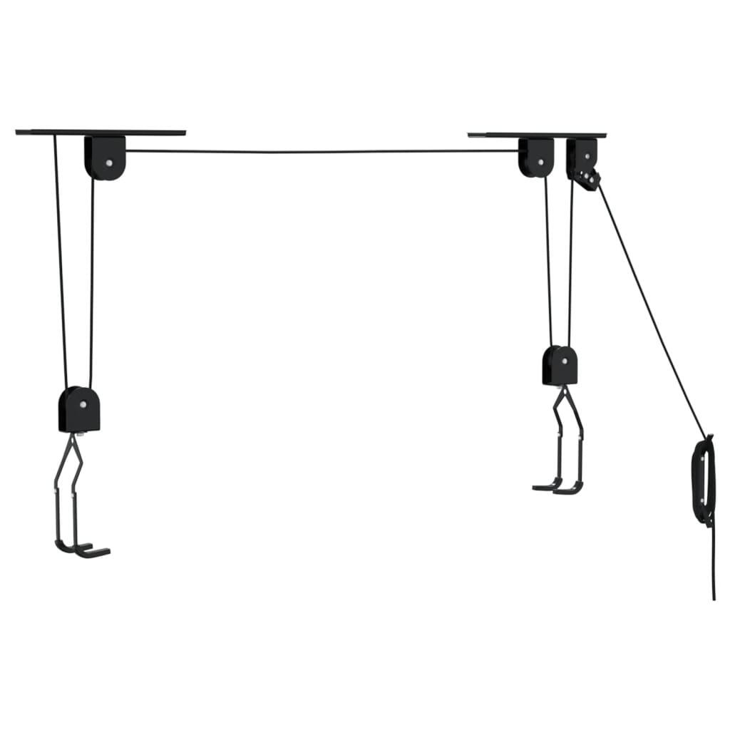 VidaXL Monte-vélos de plafond 2 pcs 20 kg 2/4