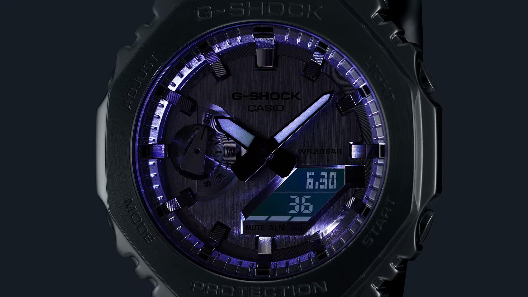 Casio Analog Digital Uhr Silber/Silber GM-2100YM-8AER 3/6