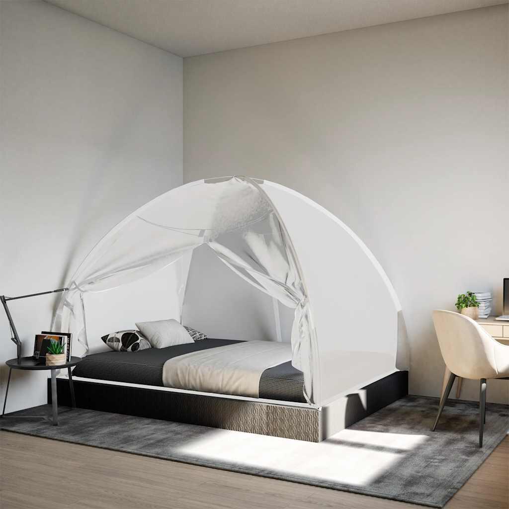 VidaXL Moskitiera Mongolia z zamkami 220 mesh 200x150x140 cm biały