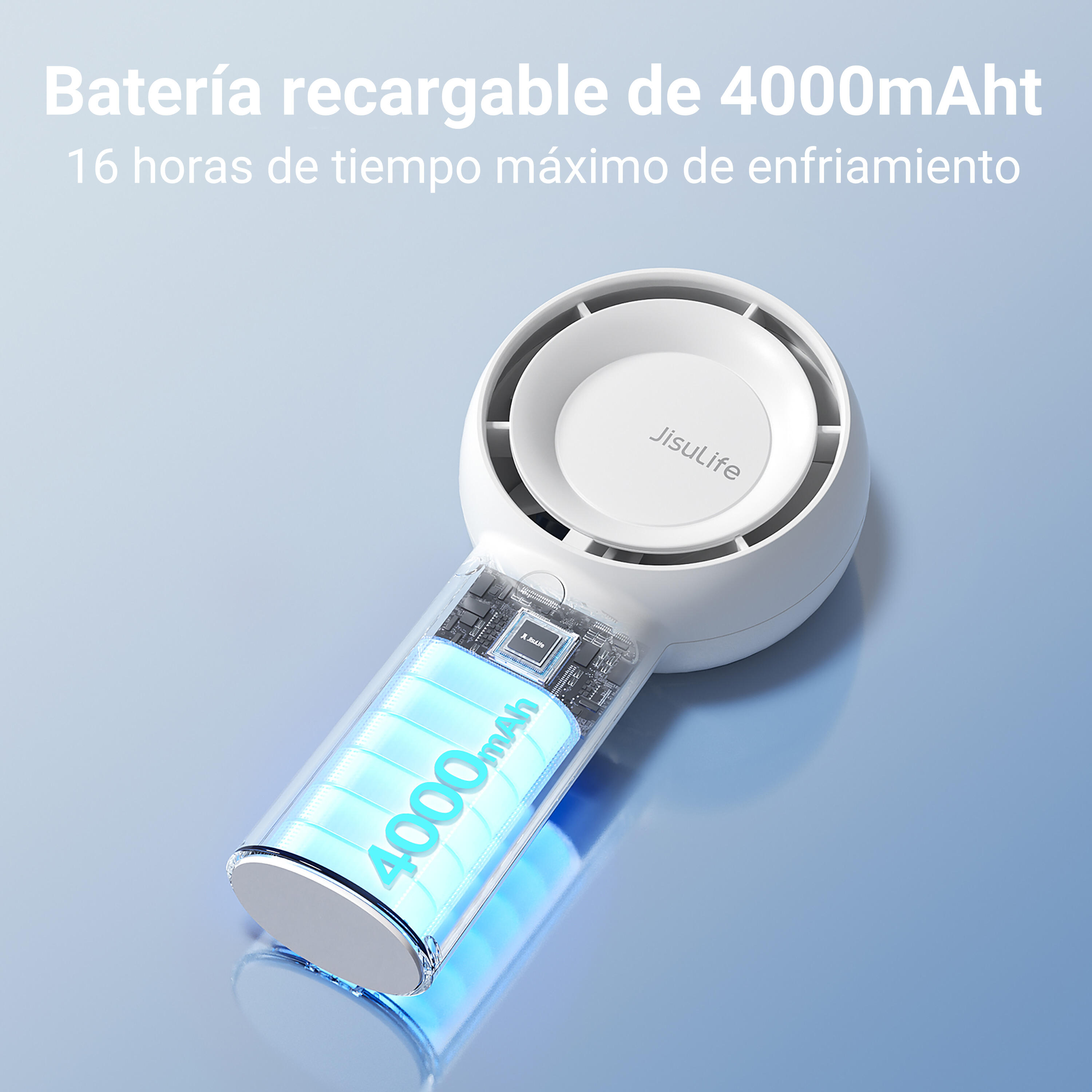 Jisulife ventilador portátil de mano Life 5 Plus 4000 mAh, blanco 5/5