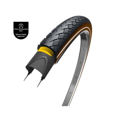 Wolff traveller 28x1.75 met anti-leklaag. zwart bruin