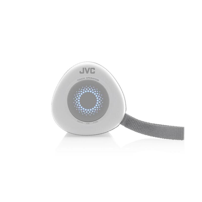 Boxa portabila JVC XS-E423G, 24 W, Bluetooth, IPX5, iluminare cu LED-uri, gri