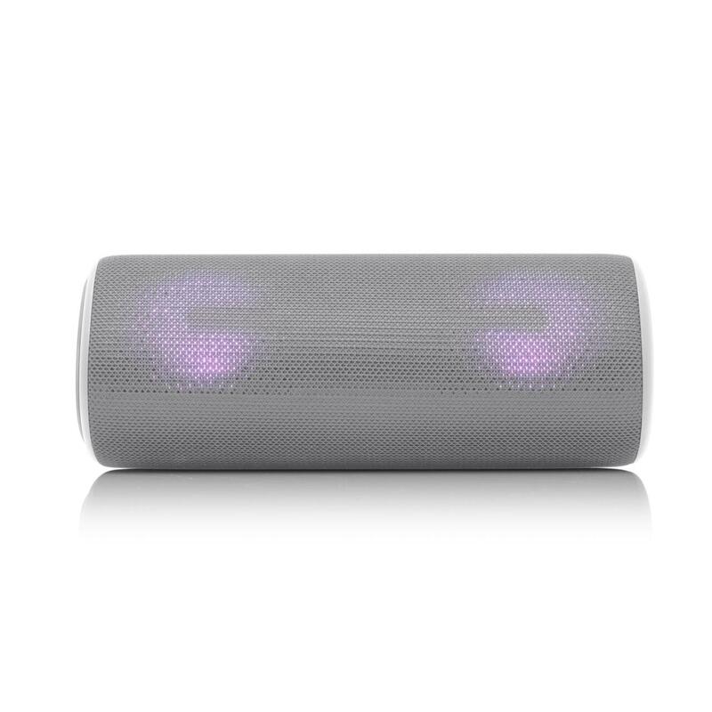 Boxa portabila JVC XS-E423G, 24 W, Bluetooth, IPX5, iluminare cu LED-uri, gri