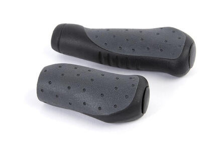 Velo ergonomische handvatten 135/92 mm TPE met gel zwart/grijs set van 2.