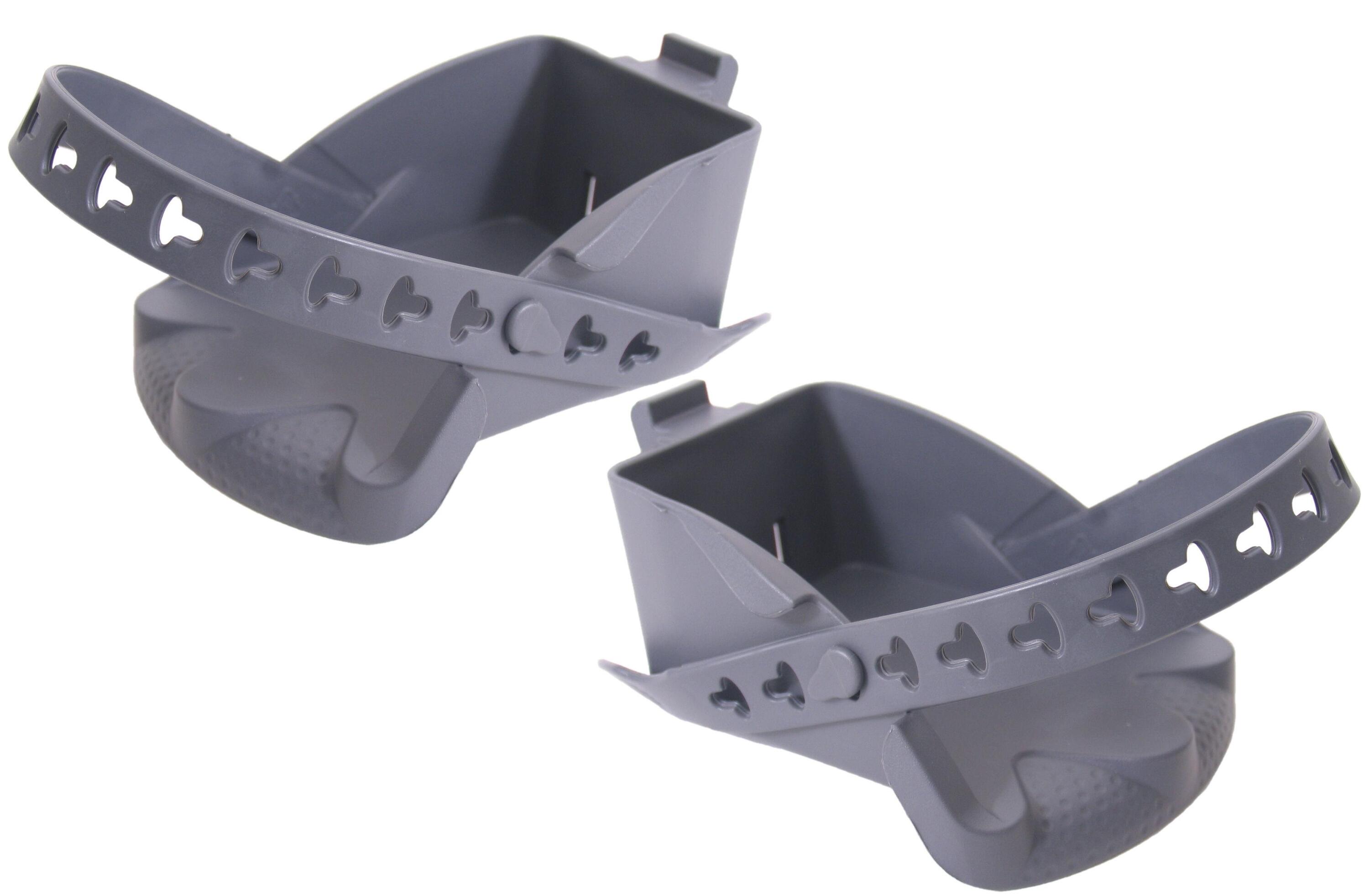 Set de Repose-Pieds Polisport Bilby Junior avec Sangles - Gris Foncé 1/2