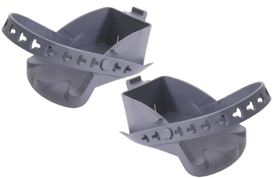 Set de Repose-Pieds Polisport Bilby Junior avec Sangles - Gris Foncé