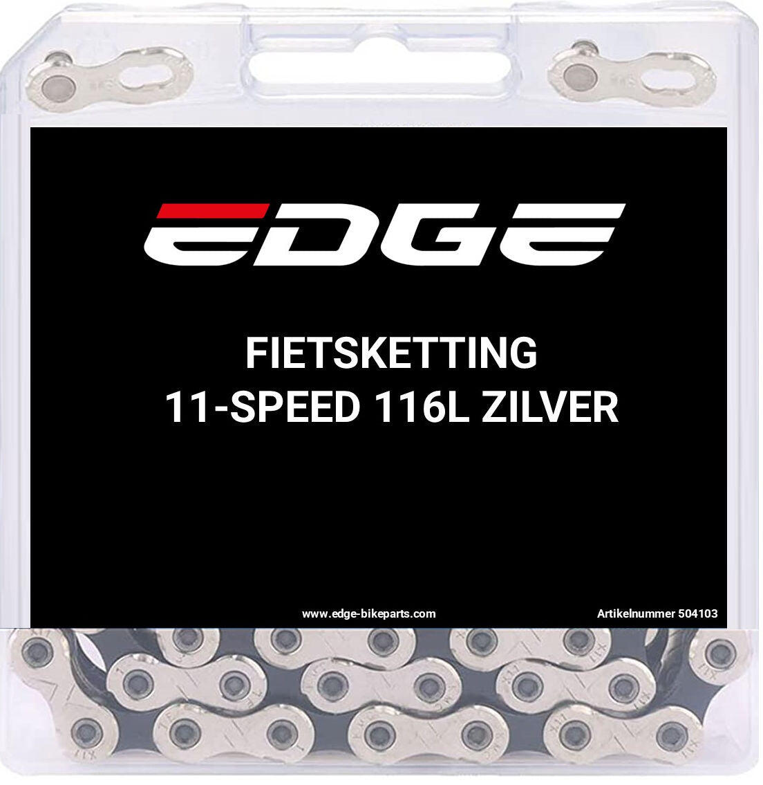 EDGE Edge Fahrradkette 11 Gang CHN-004 mit 116 Silberverbindungen