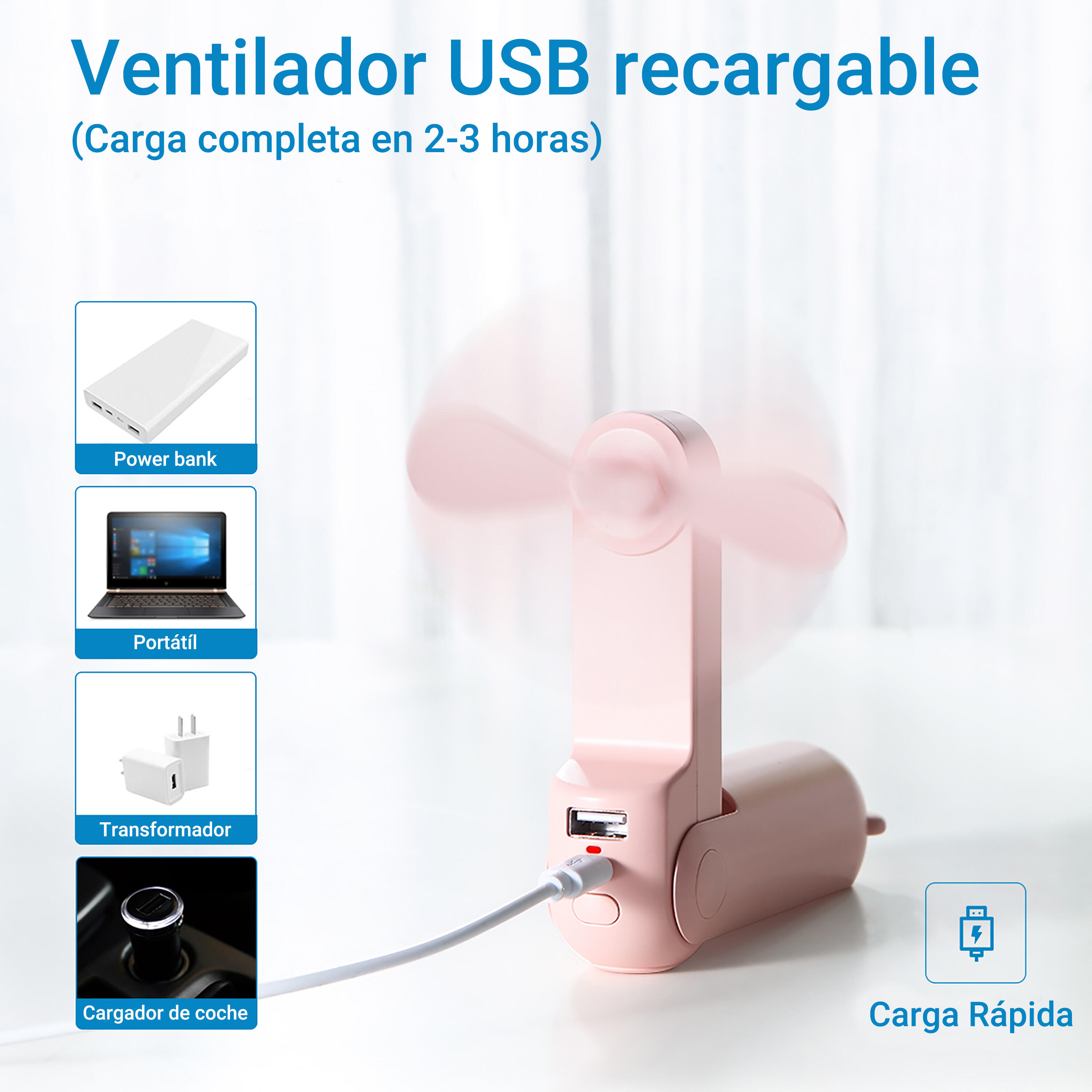 Jisulife ventilador portátil  de mano Life 8 Plus 4500 mAh, marrón 4/5