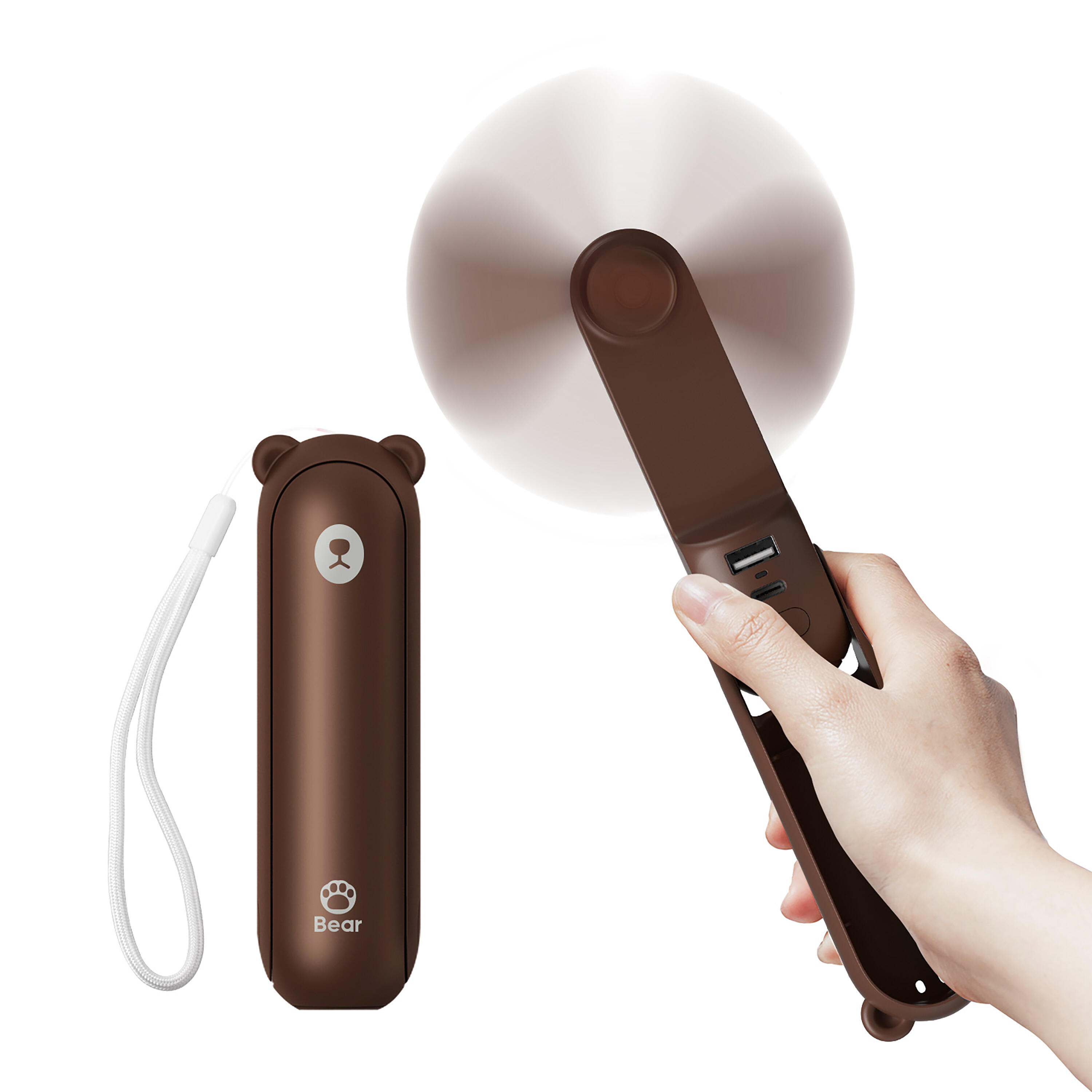 Jisulife ventilador portátil  de mano Life 8 Plus 4500 mAh, marrón 2/5