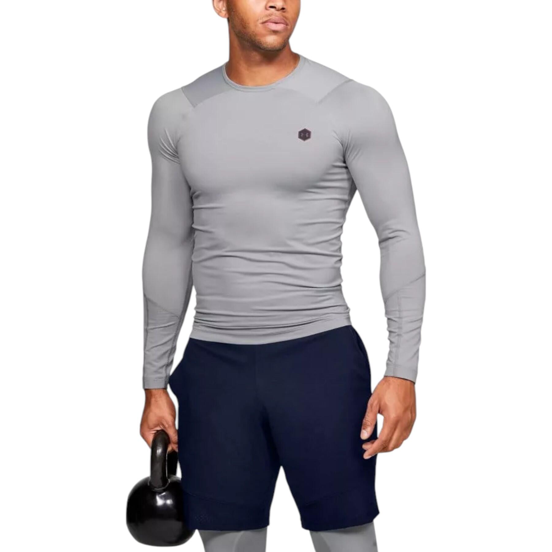UNDER ARMOUR Mens T Shirt Long Sleeve Compression Tops Summer Training Gym  Tee