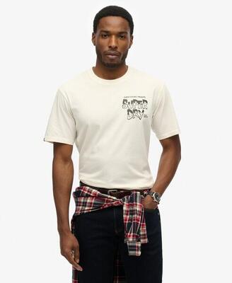 T-shirt met losjes patroon superdry b-movie