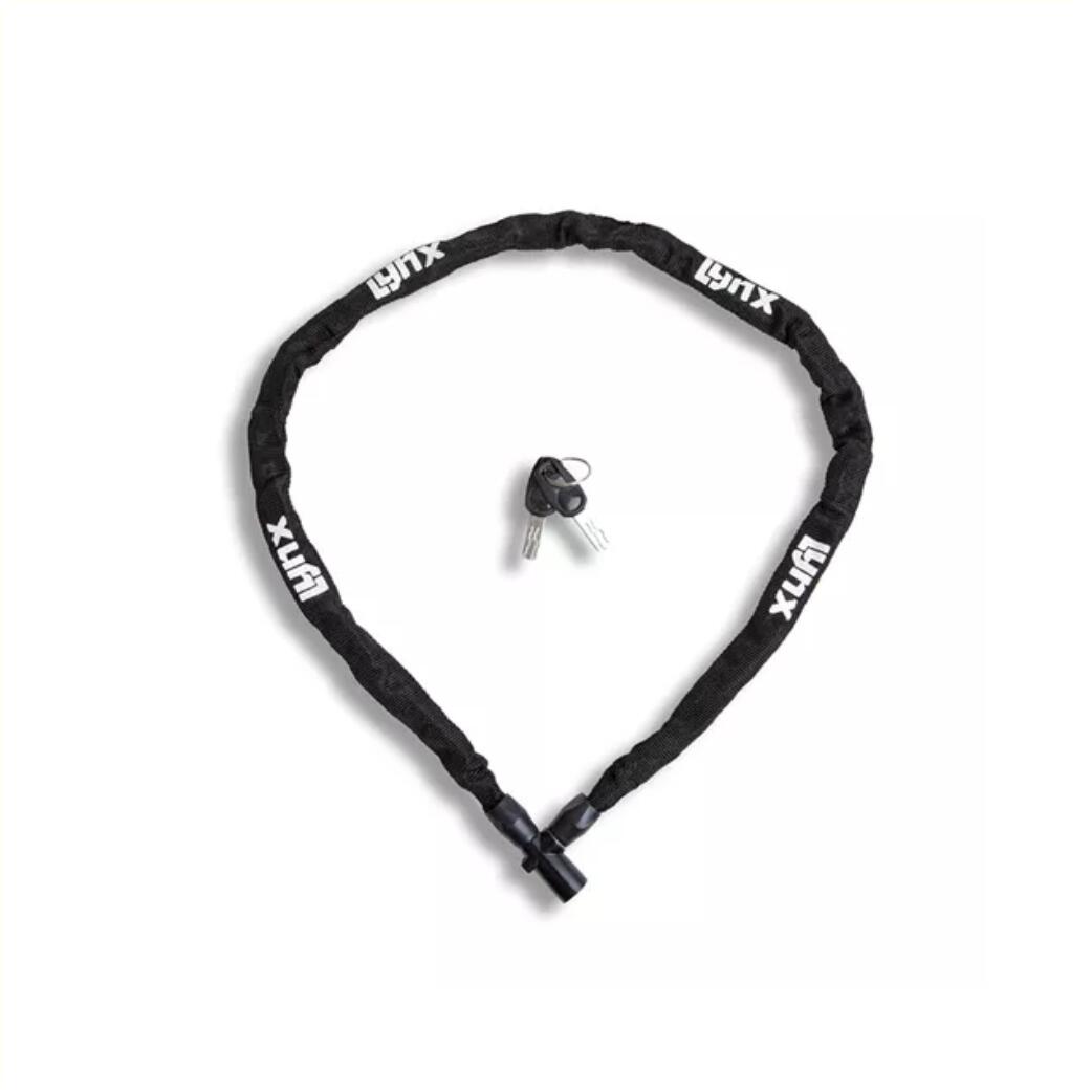 LYNX Lucchetto a catena Lynx 100 cm in acciaio temprato, nero, 2 chiavi.