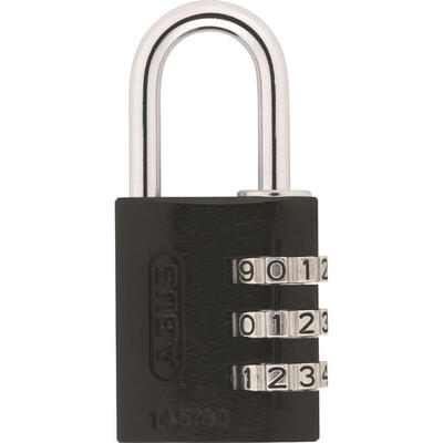 Abus cijfer hangslot 145/30 zwart - veilige bescherming voor fietsen