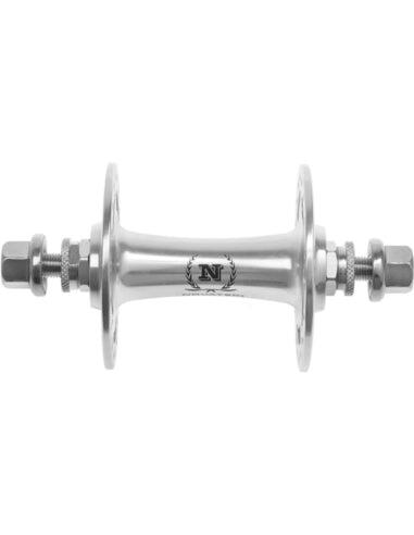 Moyeu Novatec pour roues de vélo de 36 trous argenté