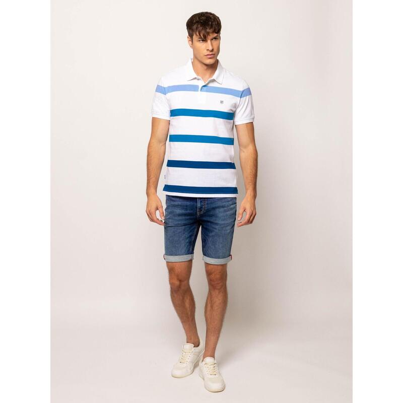 Tricou cu mânecă scurtă, cu guler, pentru bărbați DUFFY