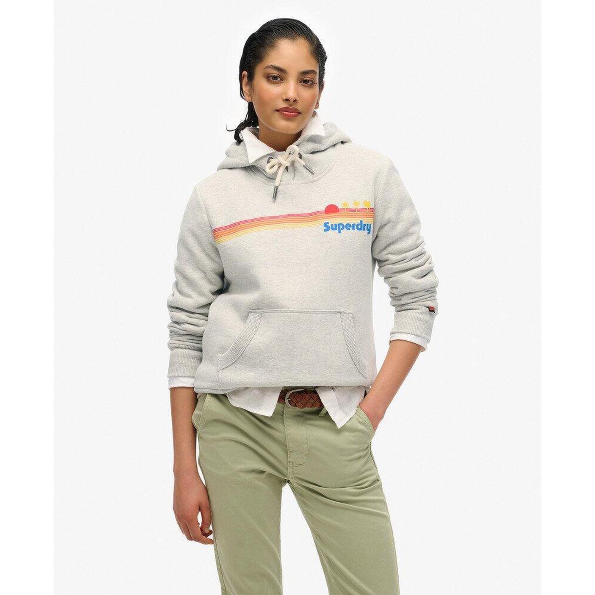 Superdry - Capuche À Rayures Arc-en-ciel - T-shirt Manches Courtes - Gris - Decathlon