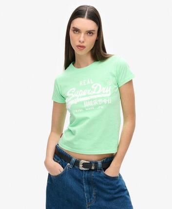 Slim-fit fluorescerende T-shirt voor dames Superdry