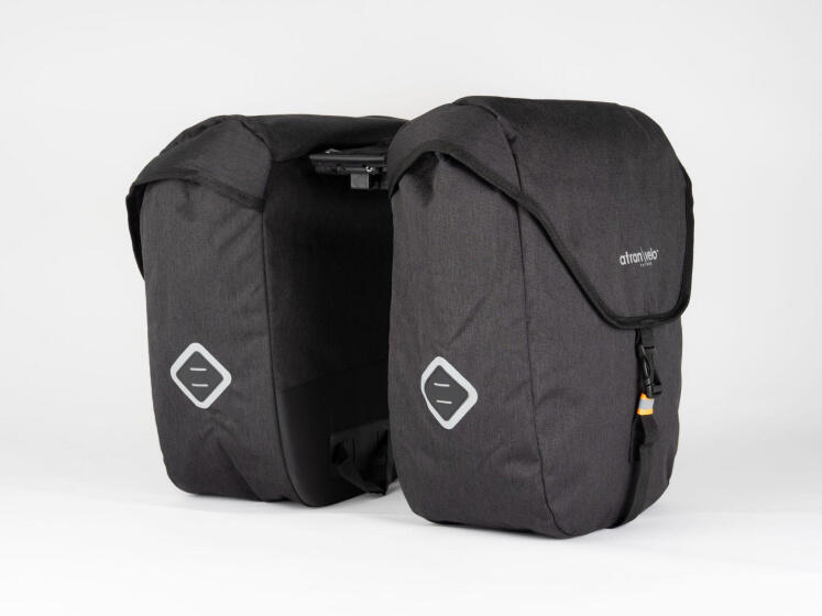 Atran Velo Zap Double Bicycle Bag AVS Adapter 25L Black 2/6