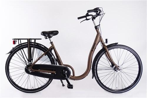 ALDO Aldo 28 inch lage instapfiets Aluminium 3V Remnaaf Deore Bruin