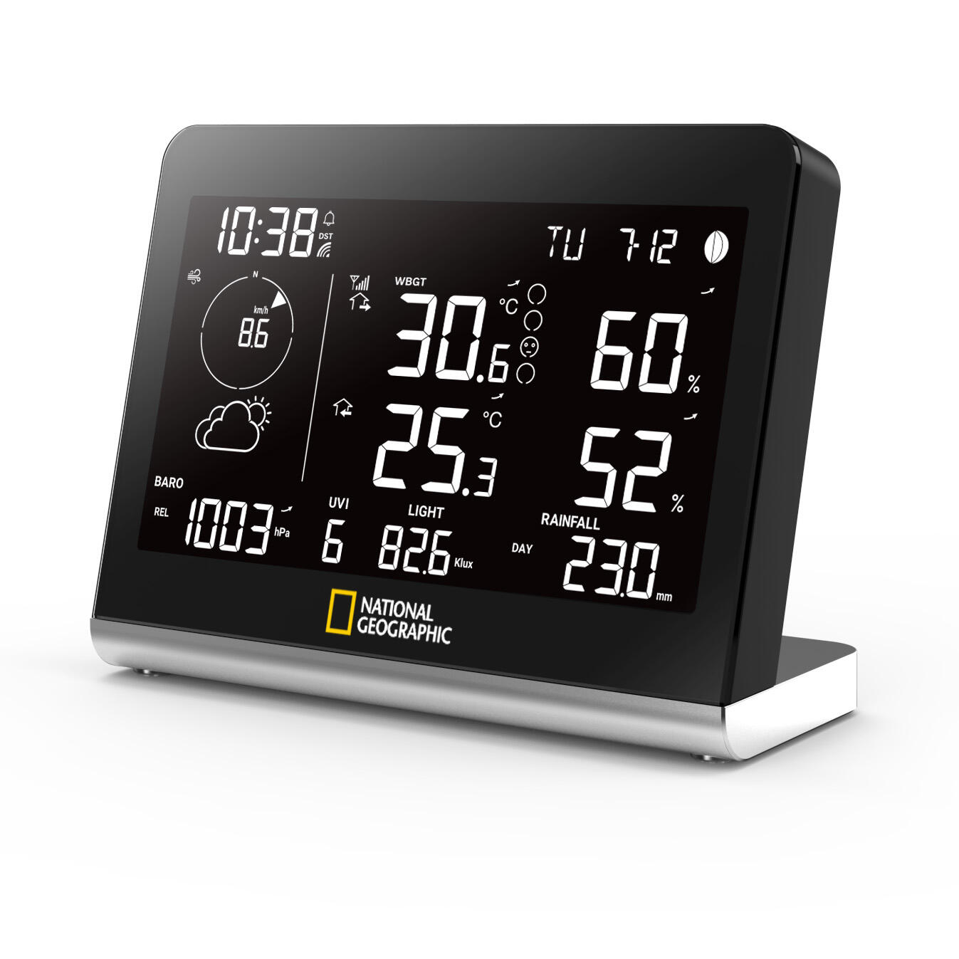 Station météo radio SC avec capteur extérieur 8-en-1 et changement de couleur 3/7