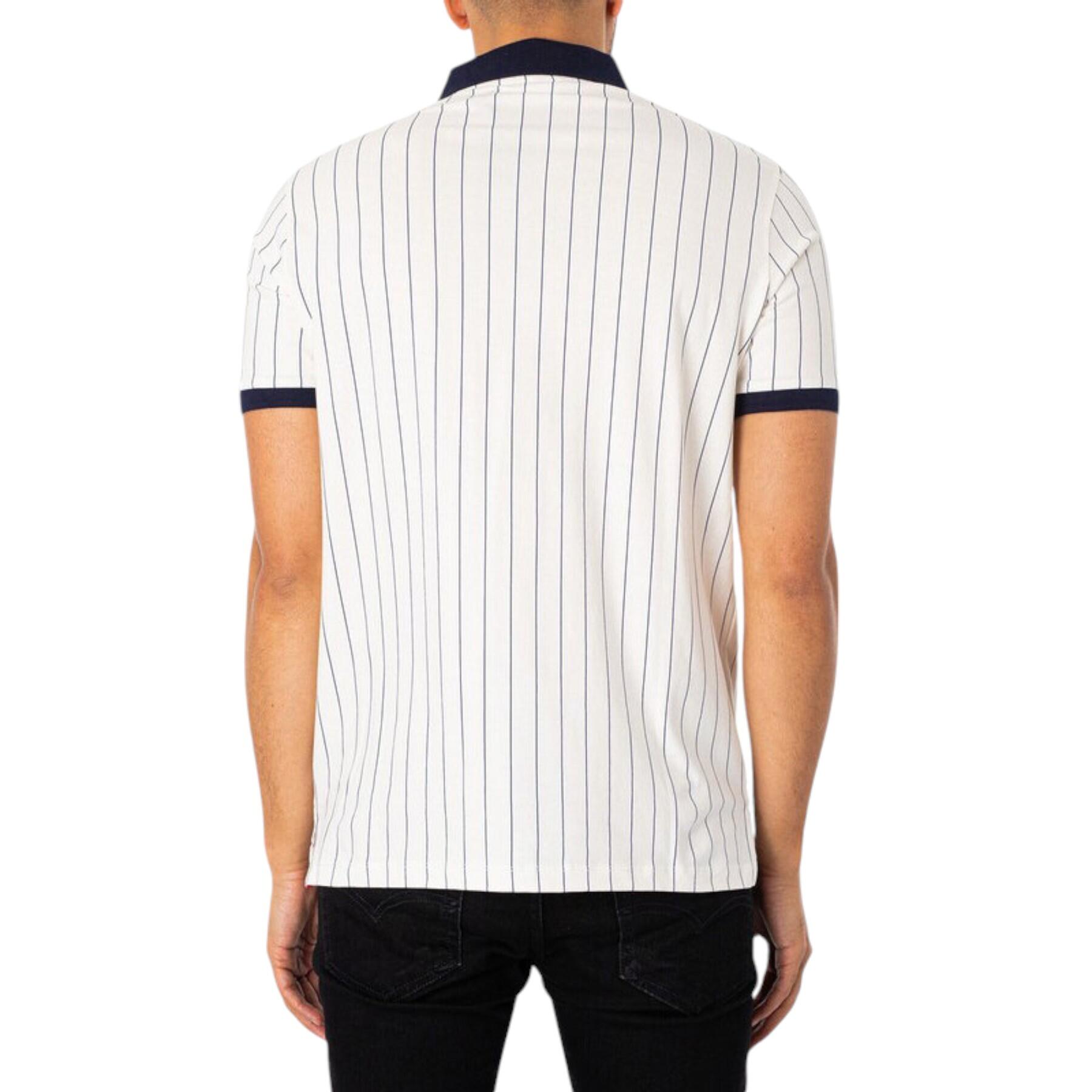 FILA Mens Polo T Shirt Short Sleeve Vintage Striped Summer Cotton Sports Golf 2/2