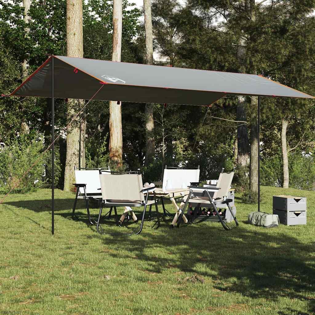 VidaXL Wasserdichte Camping-Baldachin 500x294 cm in Grau und Orange 3/7