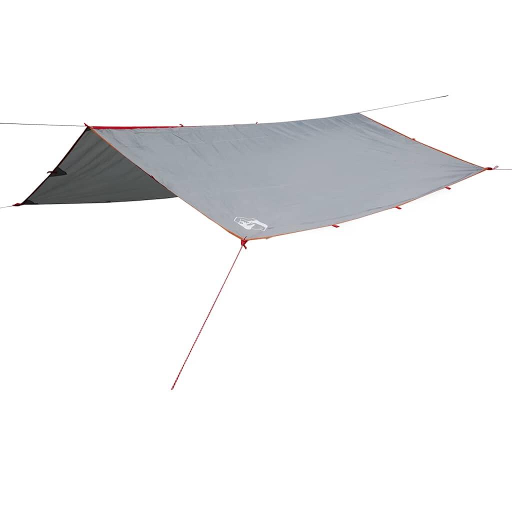 VidaXL Kampeerluifel waterdicht 300x294 cm grijs en oranje 2/7
