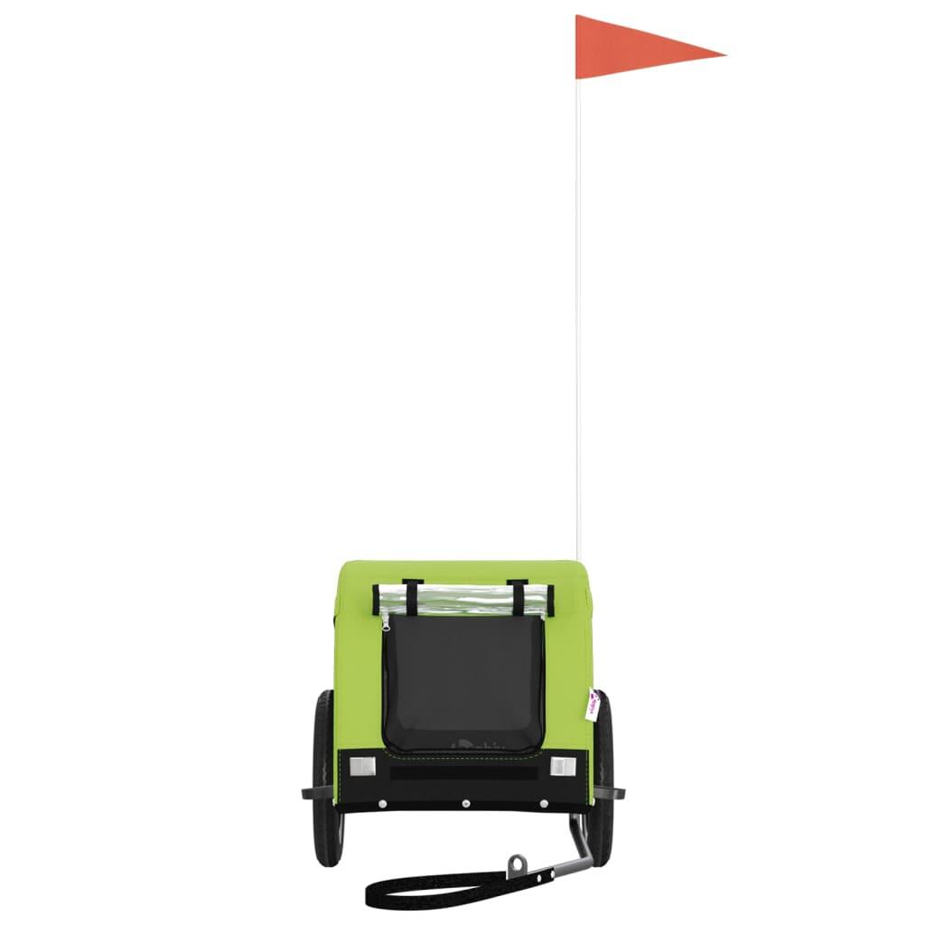 Remorque vélo vidaxl pour animaux, couleur vert 4/4
