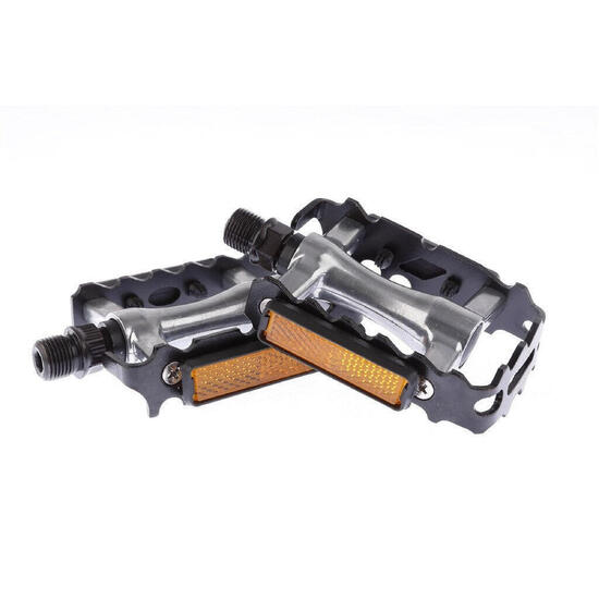 Mirage ATB FP-980 pedały aluminiowe z odblaskami czarny/srebrny