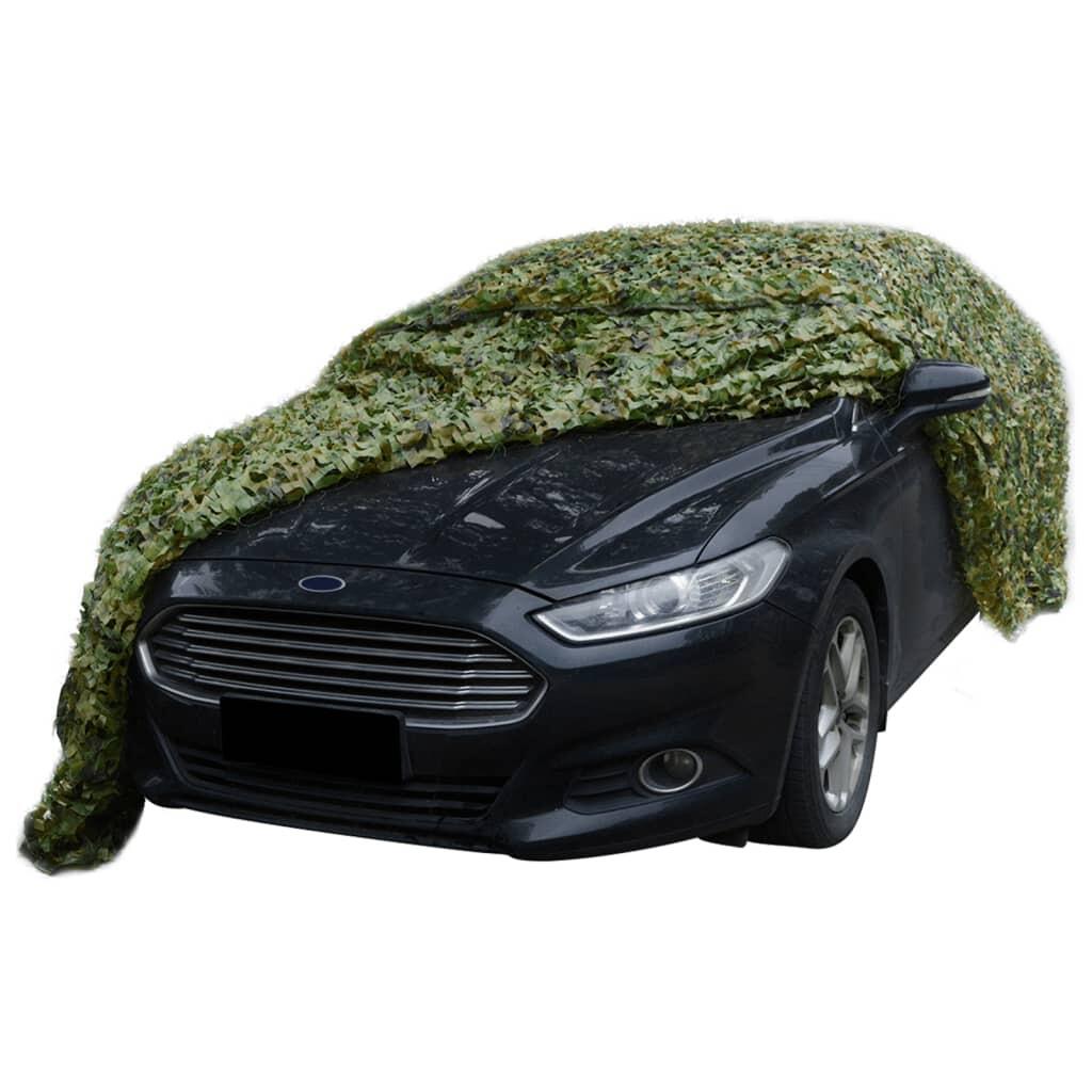 Red de camuflaje VidaXL 3x7 m con bolsa de transporte verde 2/4