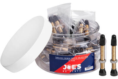 Joe's no flats tubeless presta ventielen 48mm - pot van 40 stuks