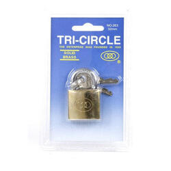 Cadenas en Laiton Tri-Circle de 38 mm avec Clés