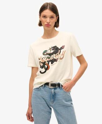 Casual t-shirt met tattoo opdruk
